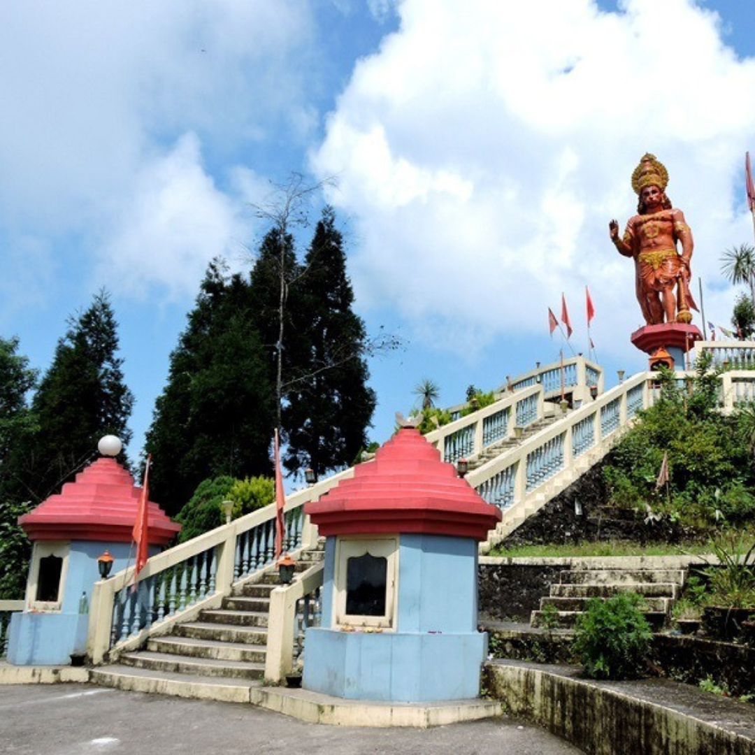 Aerial view of Daragaon village surrounded by green hills