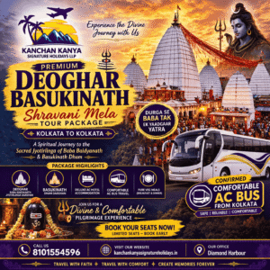 🛕 Premium 4N/3D Deoghar & Basukinath Shravani Mela Tour from Kolkata | Luxury AC Bus 🚌