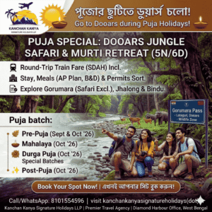 5N/6D Dooars Magic: Puja Special Jungle Safari & Murti Retreat 🚆🌿🐘